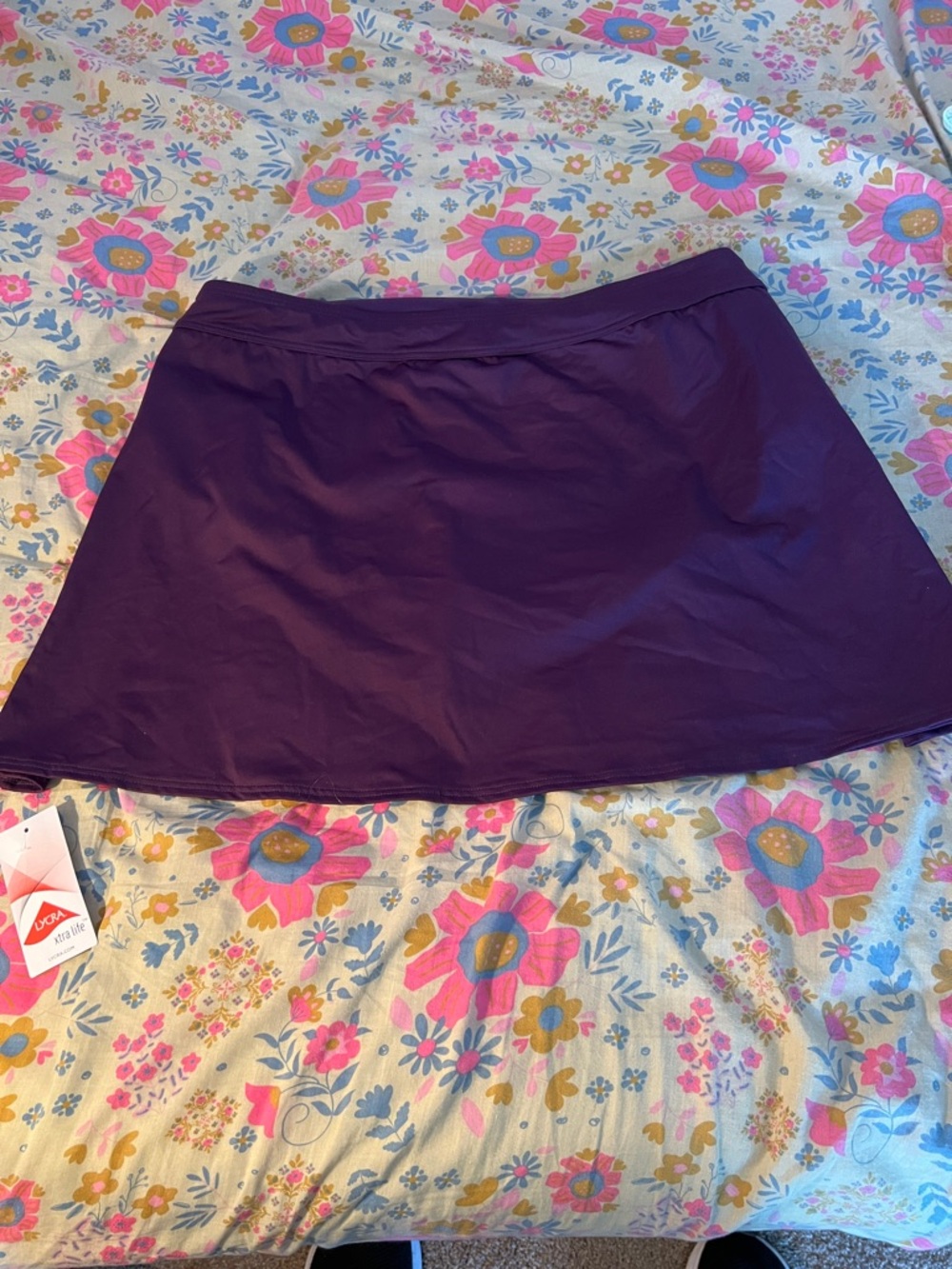 🏖️NWT Lands' End Plum A-Line Swim Skirt
